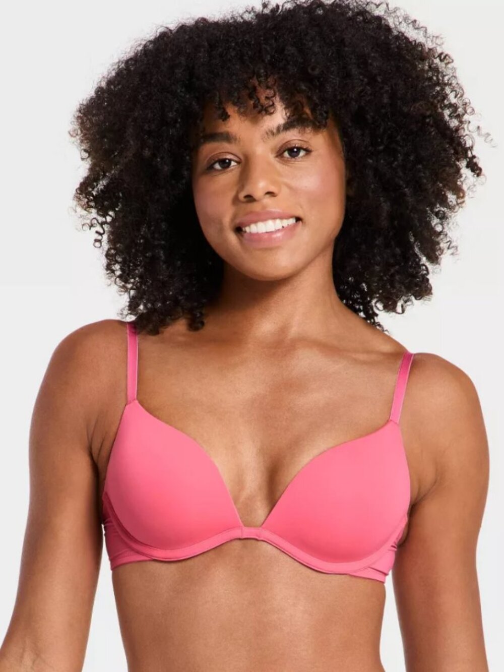 NEW Wild Fable Women's Super Push Up Plunge Pink 34C Bra